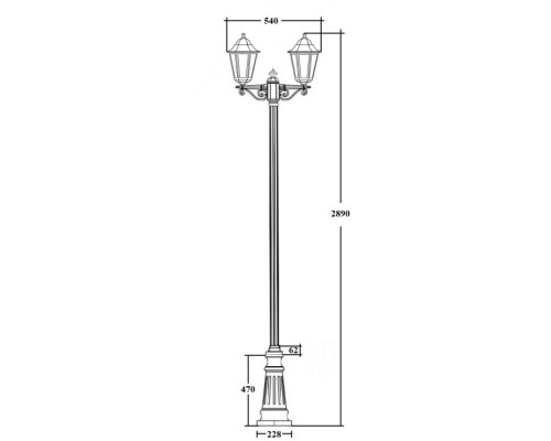 Наземный фонарь PETERSBURG ECONOM 79810EA B2 Bl Oasis Light Наземный фонарь PETERSBURG ECONOM 79810EA B2 Bl Oasis Light
