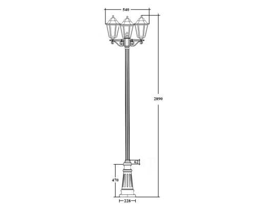Наземный фонарь PETERSBURG ECONOM 79810EB B2 Bl Oasis Light Наземный фонарь PETERSBURG ECONOM 79810EB B2 Bl Oasis Light