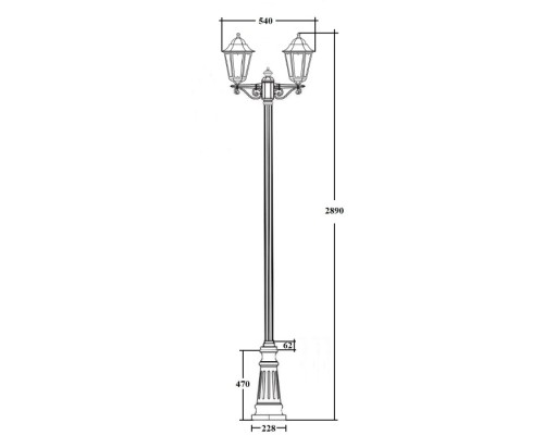 Наземный фонарь PETERSBURG M 79810MA B2 Bl Oasis Light Наземный фонарь PETERSBURG M 79810MA B2 Bl Oasis Light