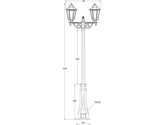 Наземный фонарь PETERSBURG M 79810MA/029 Bl Oasis Light Наземный фонарь PETERSBURG M 79810MA/029 Bl Oasis Light