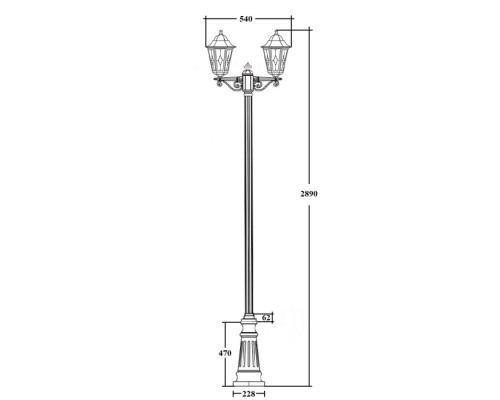 Наземный фонарь PETERSBURG lead GLASS 79810lgA B2 Bl Oasis Light Наземный фонарь PETERSBURG lead GLASS 79810lgA B2 Bl Oasis Light