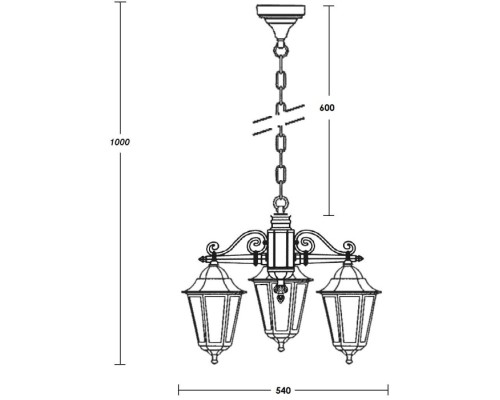 Уличный светильник подвесной PETERSBURG ECONOM 79870E/3 Bl Oasis Light Уличный светильник подвесной PETERSBURG ECONOM 79870E/3 Bl Oasis Light