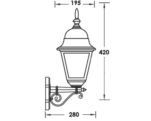 Настенный фонарь уличный 79901M Bl Oasis Light Настенный фонарь уличный 79901M Bl Oasis Light