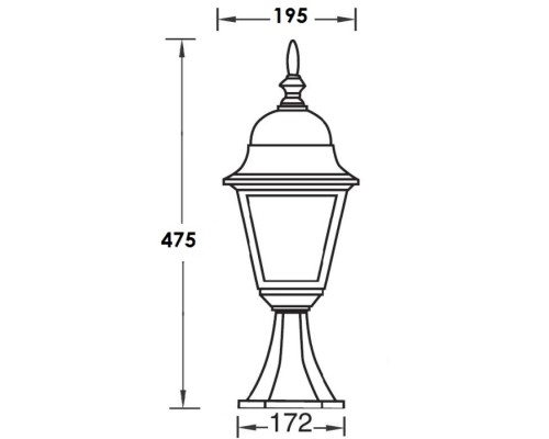 Наземный фонарь 79904M Bl Oasis Light Наземный фонарь 79904M Bl Oasis Light
