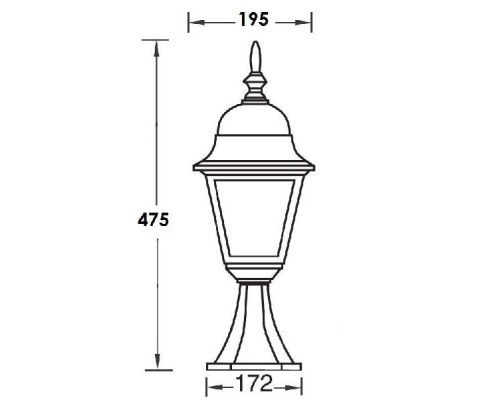 Наземный фонарь 79904М Bl Oasis Light Наземный фонарь 79904М Bl Oasis Light