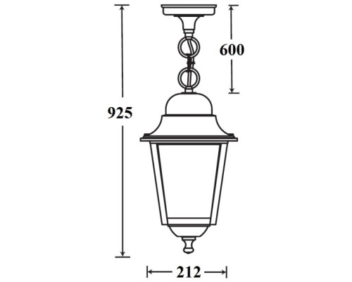 Уличный светильник подвесной QUADRO L 79905L Bl Oasis Light Уличный светильник подвесной QUADRO L 79905L Bl Oasis Light
