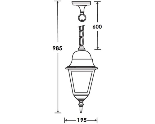 Уличный светильник подвесной  79905M Bl Oasis Light