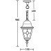 Уличный светильник подвесной QUADRO M lead GLASS 79905MlgG Bl Oasis Light