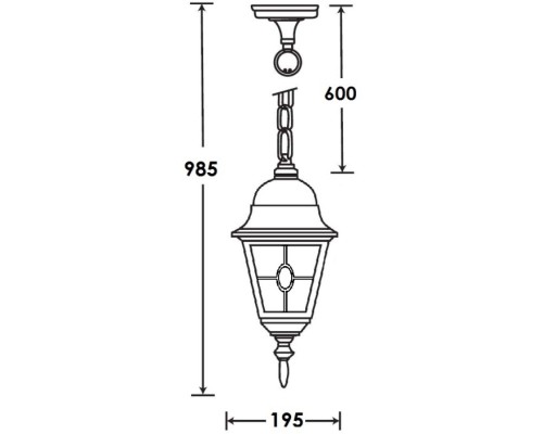 Уличный светильник подвесной QUADRO M lead GLASS 79905MlgY Bl Oasis Light Уличный светильник подвесной QUADRO M lead GLASS 79905MlgY Bl Oasis Light