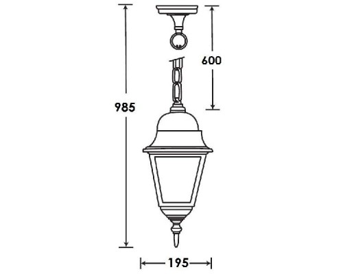 Уличный светильник подвесной 79905М Bl Oasis Light Уличный светильник подвесной 79905М Bl Oasis Light