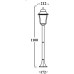 Наземный фонарь QUADRO L 79906L Bl Oasis Light