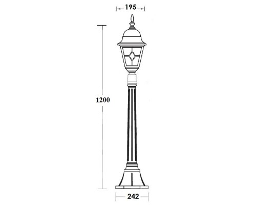 Наземный фонарь QUADRO M lead GLASS 79907MlgG Bl Oasis Light Наземный фонарь QUADRO M lead GLASS 79907MlgG Bl Oasis Light