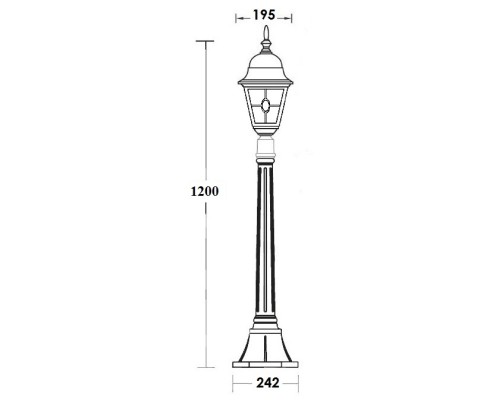 Наземный фонарь QUADRO M lead GLASS 79907MlgY Bl Oasis Light Наземный фонарь QUADRO M lead GLASS 79907MlgY Bl Oasis Light