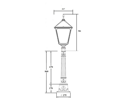Наземный фонарь QUADRO XL 79907XL E10 Bl Oasis Light Наземный фонарь QUADRO XL 79907XL E10 Bl Oasis Light