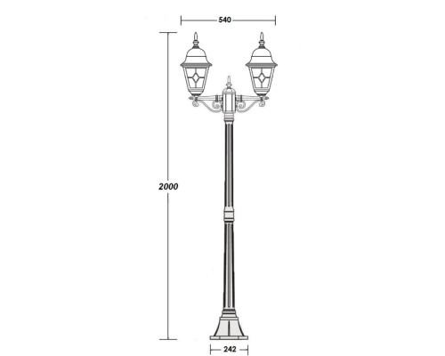 Наземный фонарь QUADRO M lead GLASS 79908MAlgG Bl Oasis Light Наземный фонарь QUADRO M lead GLASS 79908MAlgG Bl Oasis Light