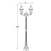 Наземный фонарь QUADRO M lead GLASS 79908MAlgG Bl Oasis Light