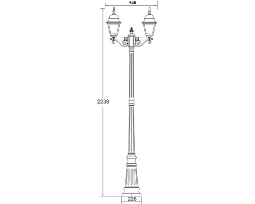 Наземный фонарь QUADRO M 79909MA Bl Oasis Light Наземный фонарь QUADRO M 79909MA Bl Oasis Light
