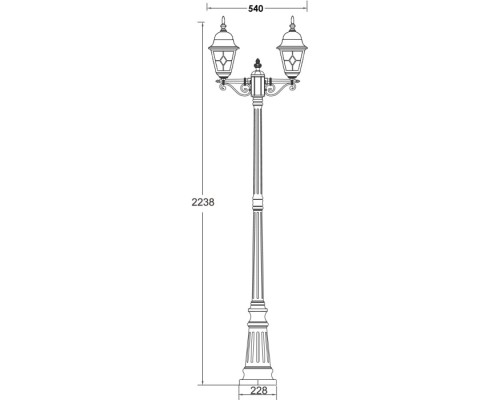 Наземный фонарь QUADRO M lead GLASS 79909MAlgG Bl Oasis Light Наземный фонарь QUADRO M lead GLASS 79909MAlgG Bl Oasis Light