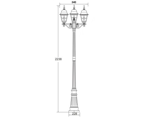 Наземный фонарь QUADRO M lead GLASS 79909MBlgY Bl Oasis Light Наземный фонарь QUADRO M lead GLASS 79909MBlgY Bl Oasis Light