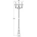 Наземный фонарь QUADRO M lead GLASS 79909MBlgY Bl Oasis Light