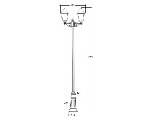 Наземный фонарь QUADRO L 79910LA B2 Bl Oasis Light Наземный фонарь QUADRO L 79910LA B2 Bl Oasis Light
