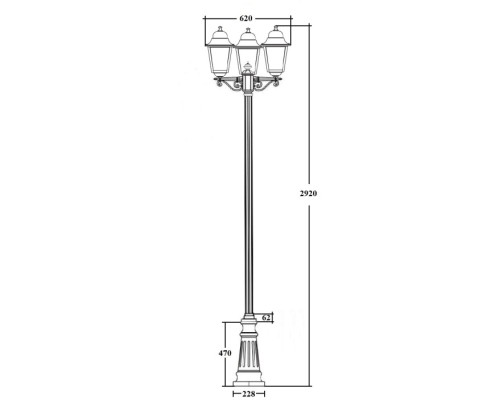 Наземный фонарь QUADRO L 79910LB B2 Bl Oasis Light Наземный фонарь QUADRO L 79910LB B2 Bl Oasis Light