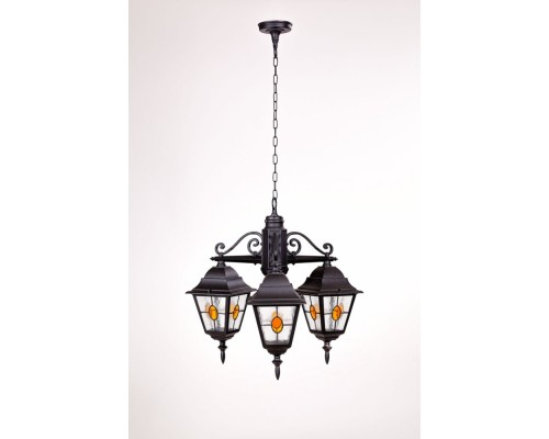 Уличный светильник подвесной QUADRO M lead GLASS 79970МlgY/3 Bl Oasis Light Уличный светильник подвесной QUADRO M lead GLASS 79970МlgY/3 Bl Oasis Light