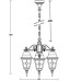 Уличный светильник подвесной QUADRO M lead GLASS 79970МlgY/3 Bl Oasis Light