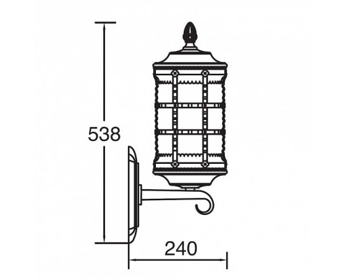 Настенный фонарь уличный 81201 Bl Oasis Light Настенный фонарь уличный 81201 Bl Oasis Light
