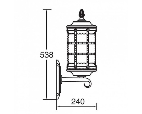 Настенный фонарь уличный 81201 Gb Oasis Light Настенный фонарь уличный 81201 Gb Oasis Light