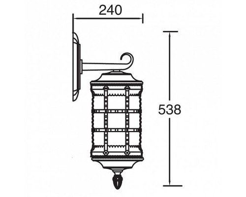 Настенный фонарь уличный 81202 Bl Oasis Light Настенный фонарь уличный 81202 Bl Oasis Light