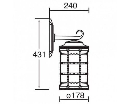 Настенный фонарь уличный 81202 Gb Oasis Light Настенный фонарь уличный 81202 Gb Oasis Light
