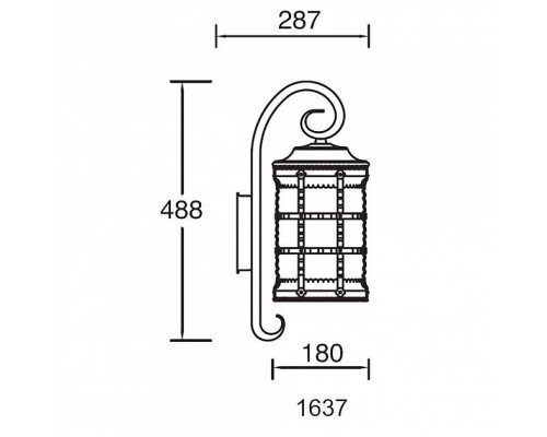 Настенный фонарь уличный 81202/18 Gb Oasis Light Настенный фонарь уличный 81202/18 Gb Oasis Light