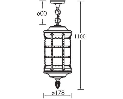 Уличный светильник подвесной BARSELONA 81205 cover Bl Oasis Light Уличный светильник подвесной BARSELONA 81205 cover Bl Oasis Light