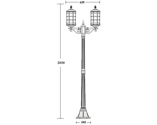 Наземный фонарь BARSELONA 81208A Gb Oasis Light Наземный фонарь BARSELONA 81208A Gb Oasis Light