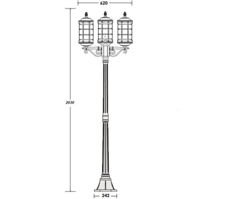 Наземный фонарь BARSELONA 81208B Gb Oasis Light Наземный фонарь BARSELONA 81208B Gb Oasis Light