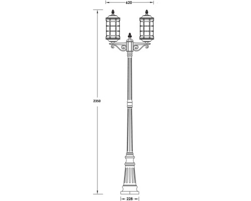 Наземный фонарь BARSELONA 81209A Bl Oasis Light Наземный фонарь BARSELONA 81209A Bl Oasis Light