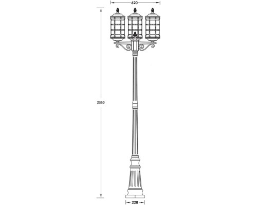 Наземный фонарь BARSELONA 81209B Gb Oasis Light Наземный фонарь BARSELONA 81209B Gb Oasis Light