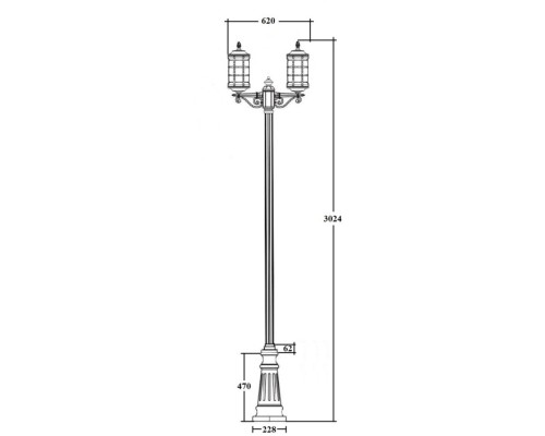 Наземный фонарь BARSELONA 81210A B2 Bl Oasis Light Наземный фонарь BARSELONA 81210A B2 Bl Oasis Light