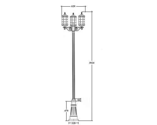 Наземный фонарь BARSELONA 81210B B2 Bl Oasis Light Наземный фонарь BARSELONA 81210B B2 Bl Oasis Light