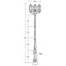 Наземный фонарь BARSELONA 81210B/E7 Bl Oasis Light