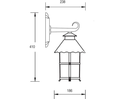 Настенный фонарь уличный CAIOR 1 81502 Gb Oasis Light Настенный фонарь уличный CAIOR 1 81502 Gb Oasis Light