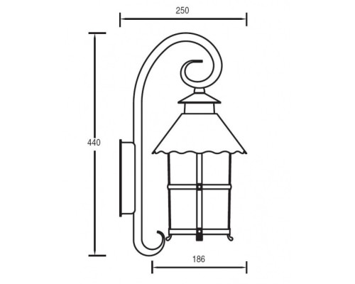 Настенный фонарь уличный 81502/18 Gb Oasis Light Настенный фонарь уличный 81502/18 Gb Oasis Light