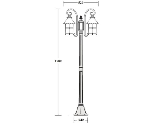 Наземный фонарь CAIOR 1 81508A/18 Gb Oasis Light Наземный фонарь CAIOR 1 81508A/18 Gb Oasis Light