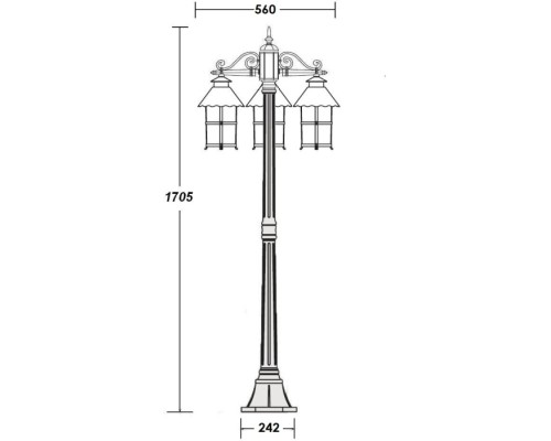 Наземный фонарь CAIOR 1 81508B Gb Oasis Light Наземный фонарь CAIOR 1 81508B Gb Oasis Light