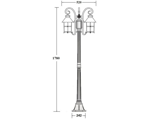 Наземный фонарь CAIOR 1 81508B/18 Gb Oasis Light Наземный фонарь CAIOR 1 81508B/18 Gb Oasis Light