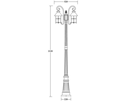 Наземный фонарь CAIOR 1 81509A/18 Gb Oasis Light Наземный фонарь CAIOR 1 81509A/18 Gb Oasis Light