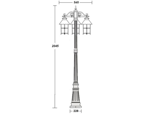 Наземный фонарь CAIOR 1 81509B Gb Oasis Light Наземный фонарь CAIOR 1 81509B Gb Oasis Light