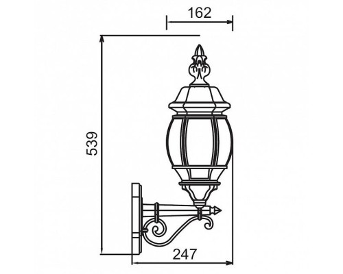 Настенный фонарь уличный 83401S Bl Oasis Light Настенный фонарь уличный 83401S Bl Oasis Light