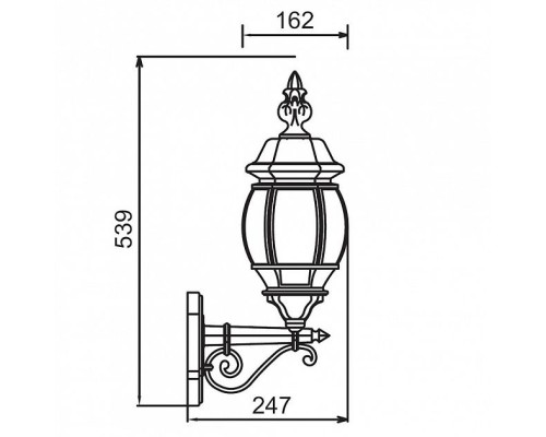 Настенный фонарь уличный 83401S W Oasis Light Настенный фонарь уличный 83401S W Oasis Light